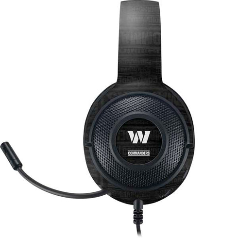 NFL Washington Commanders Black and White Razer Kraken X Skin